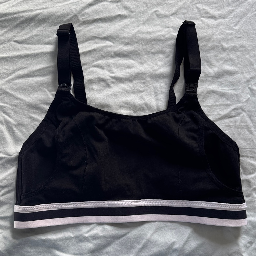 Black Pumping Nursing Bra